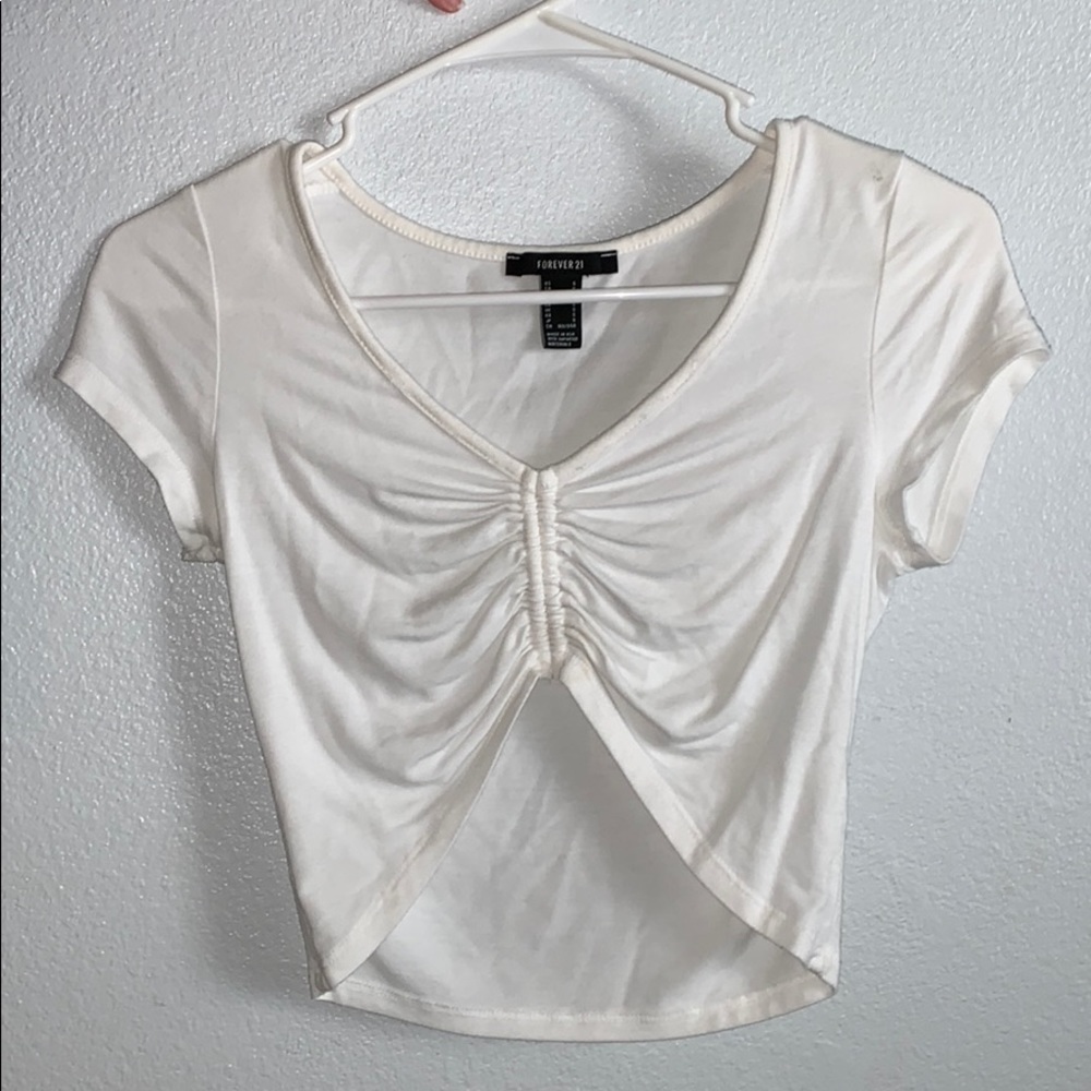white crop top